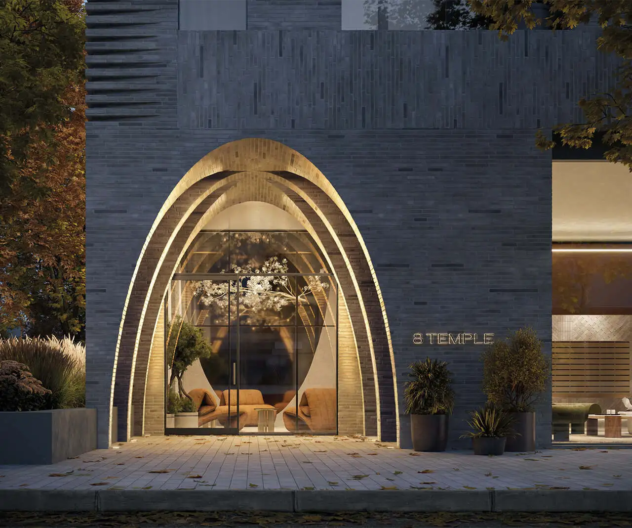 8 temple Archway Entrance troron