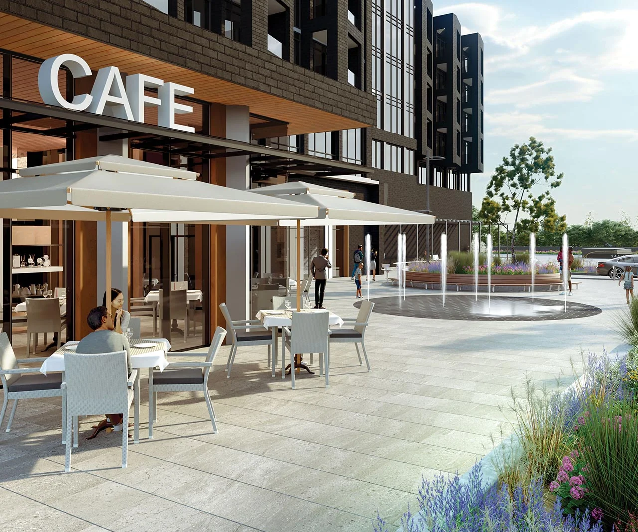 Duo Condos Courtyard Brampton