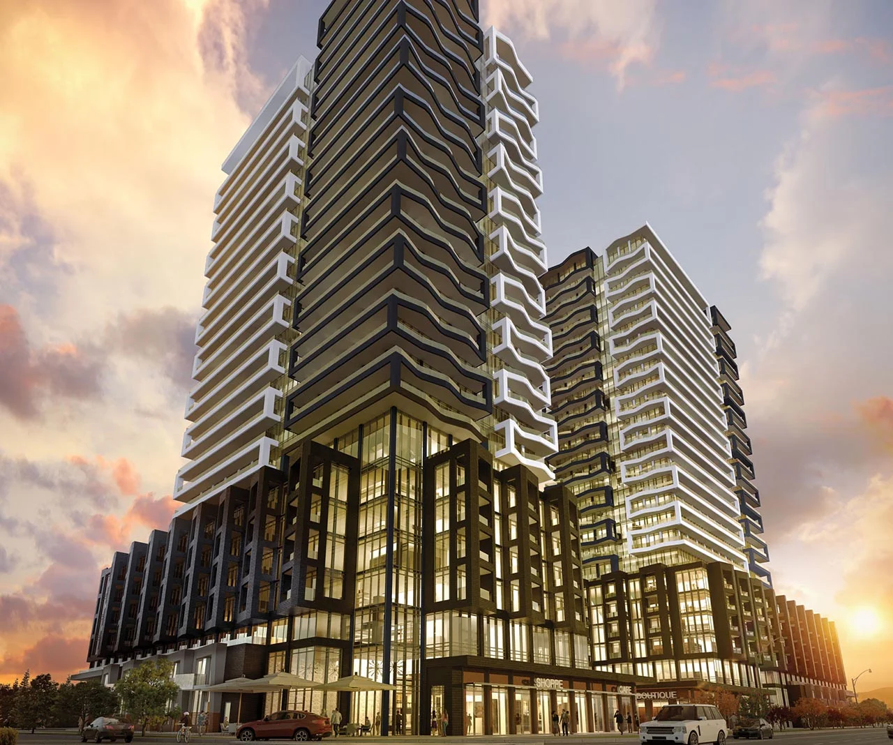 Duo Condos Streetscape Brampton